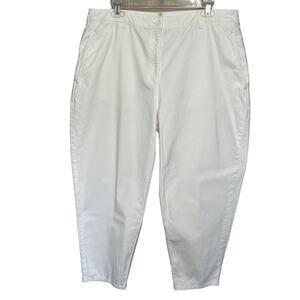 NWT EILEEN FISHER Stretch Cotton & Hemp Ankle Pants Women's Size 16P‎